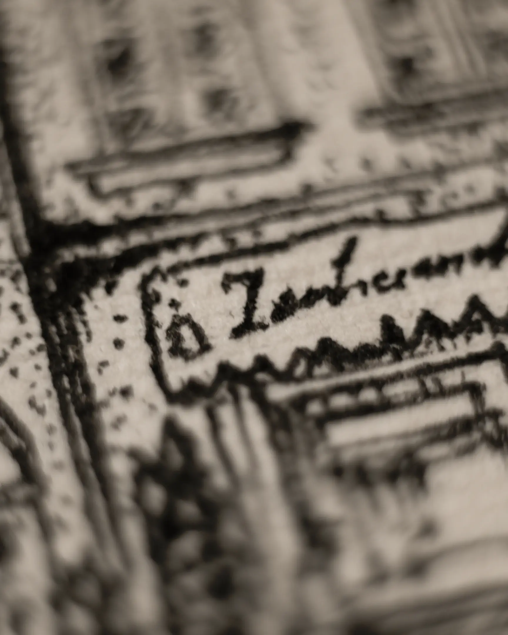 Details in Vselenskyi’s works carry a remarkable atmosphere where every fiber and roughness of the paper plays its part. One only needs to look closer to discover a new world where the subject is secondary to the texture, and the perspective is secondary to the mystical chemistry between ink and fiber.