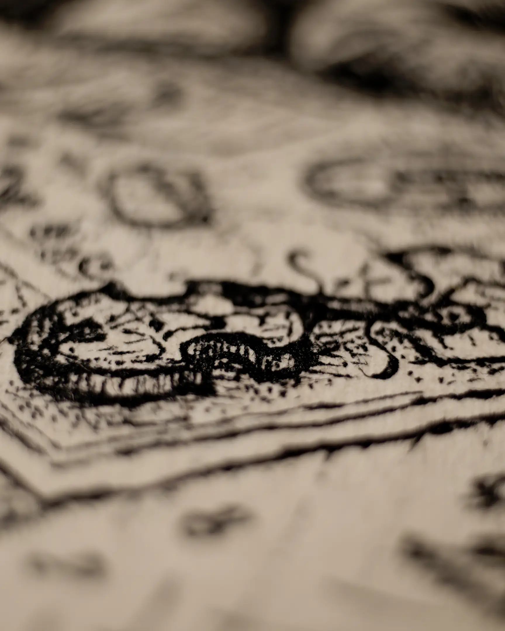 This fragment highlights the cultural and emotional layers of the composition. The artist uses rhythmic, curved strokes to define the violin’s wooden texture, creating a sense of history and echoes of past melodies. The interaction of iron gall ink with the paper's grain emphasizes the "museum quality" and tactile richness of the artwork.